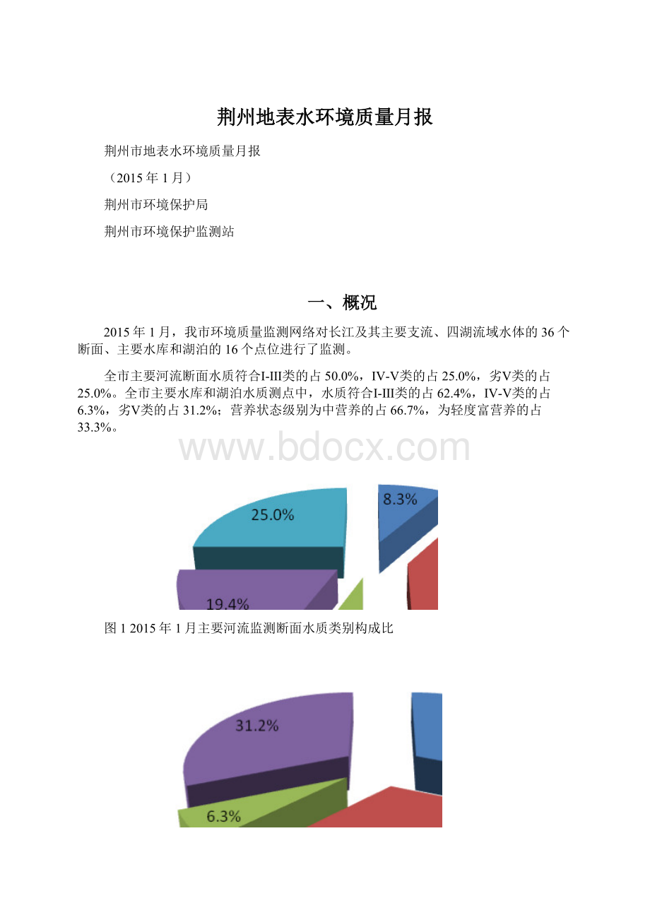 荆州地表水环境质量月报Word文档格式.docx_第1页