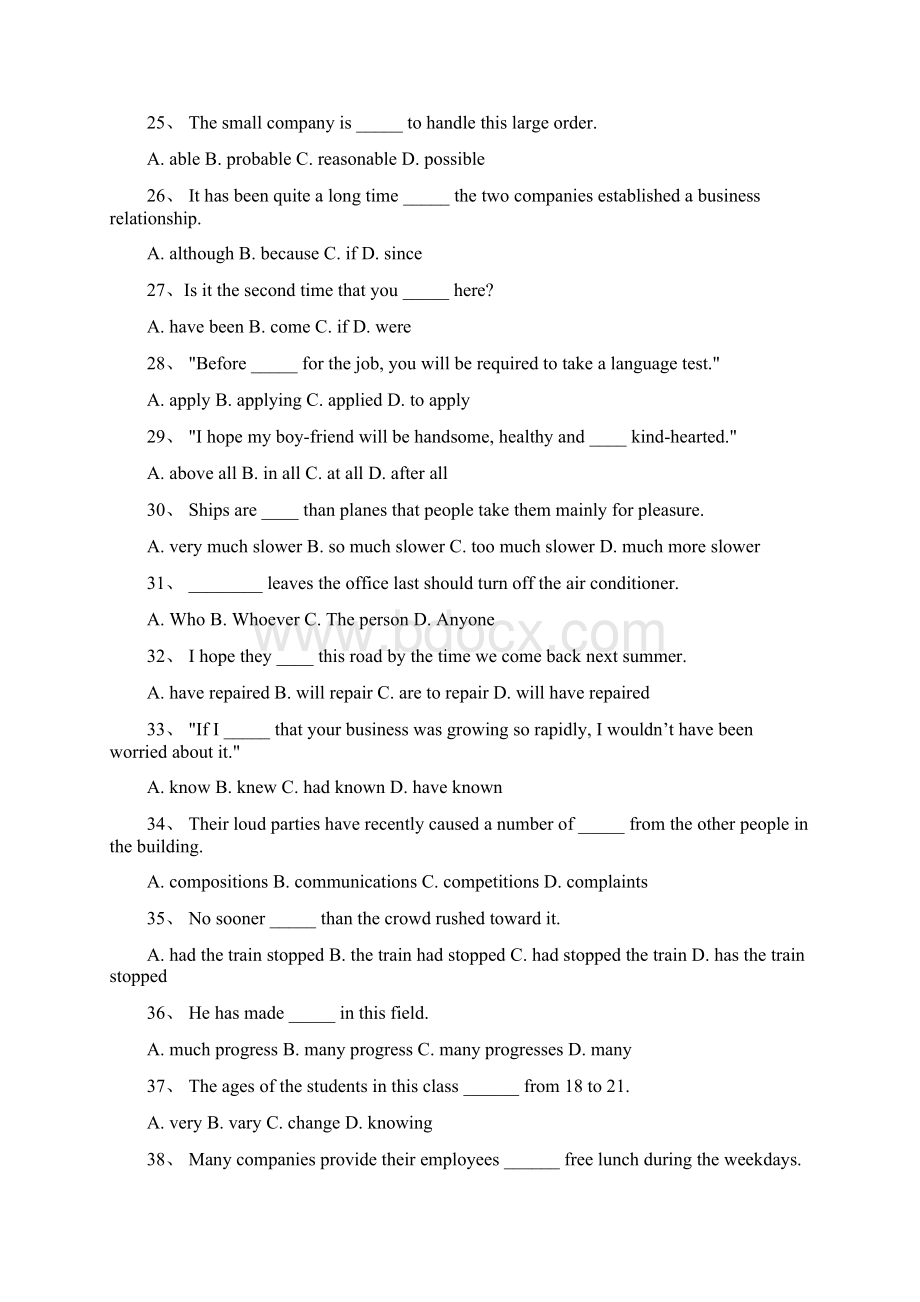 英语无纸化考试B级试题库.docx_第3页