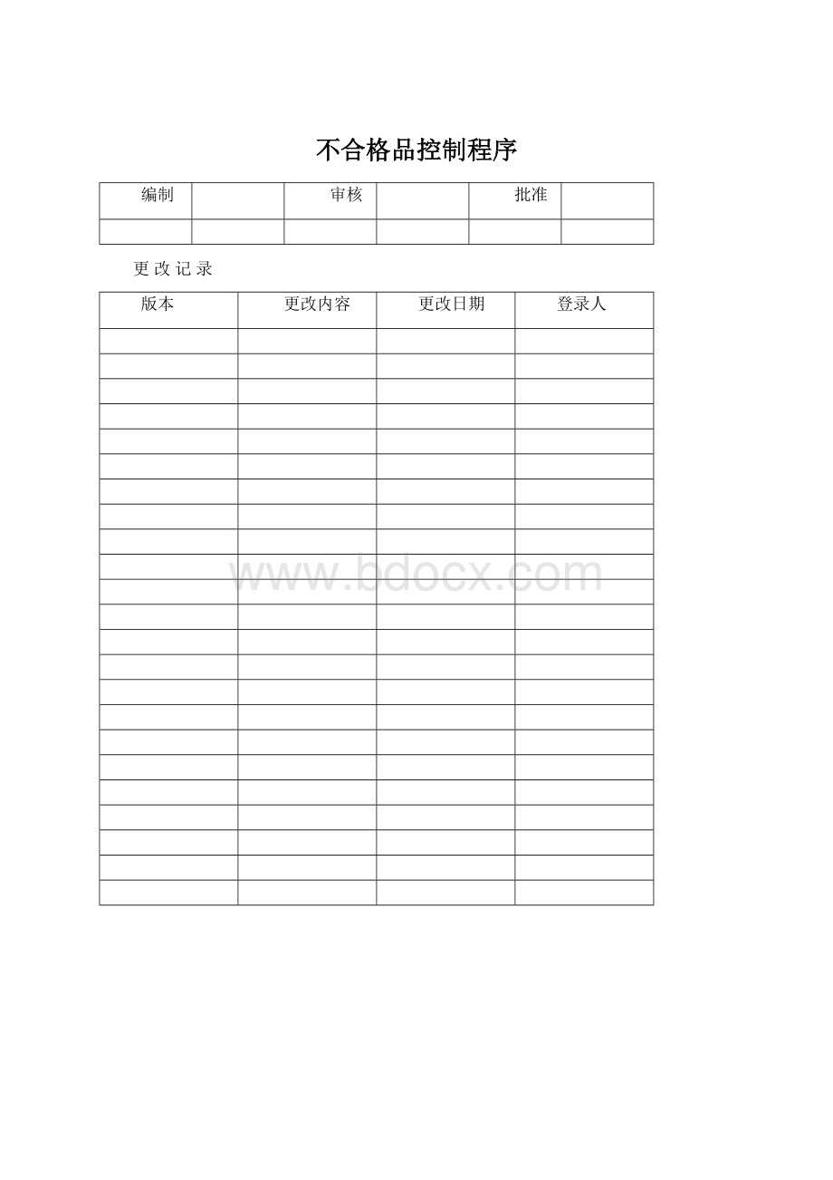 不合格品控制程序Word格式文档下载.docx