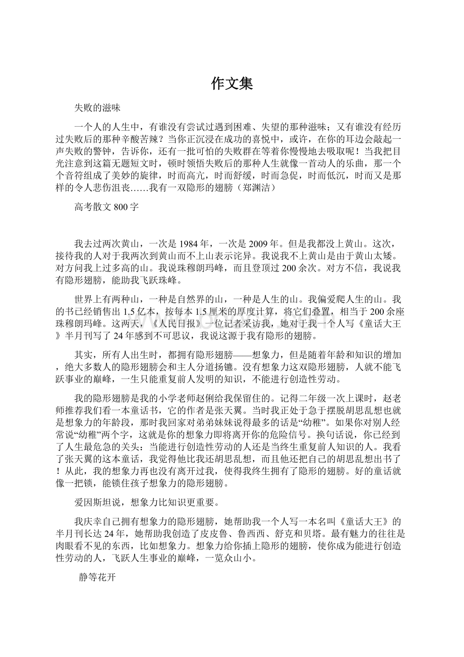 作文集Word文档格式.docx