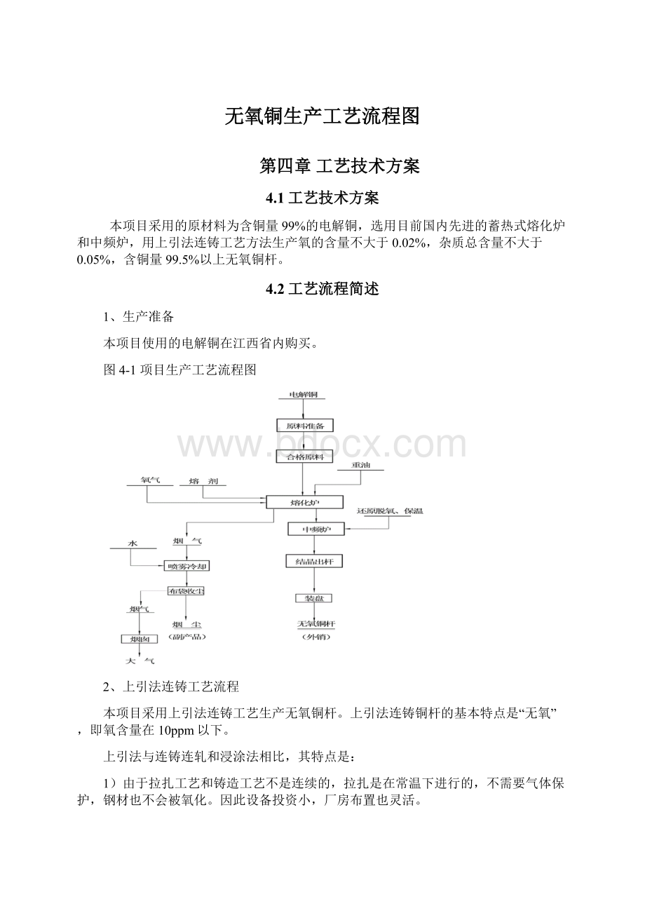 无氧铜生产工艺流程图文档格式.docx