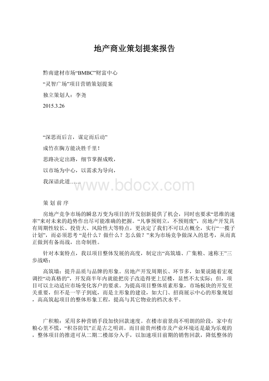 地产商业策划提案报告.docx_第1页