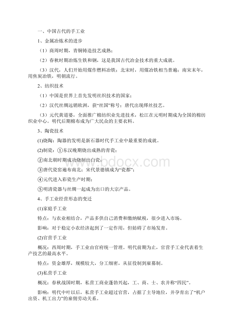 高中历史必修二全册复习提纲.docx_第3页