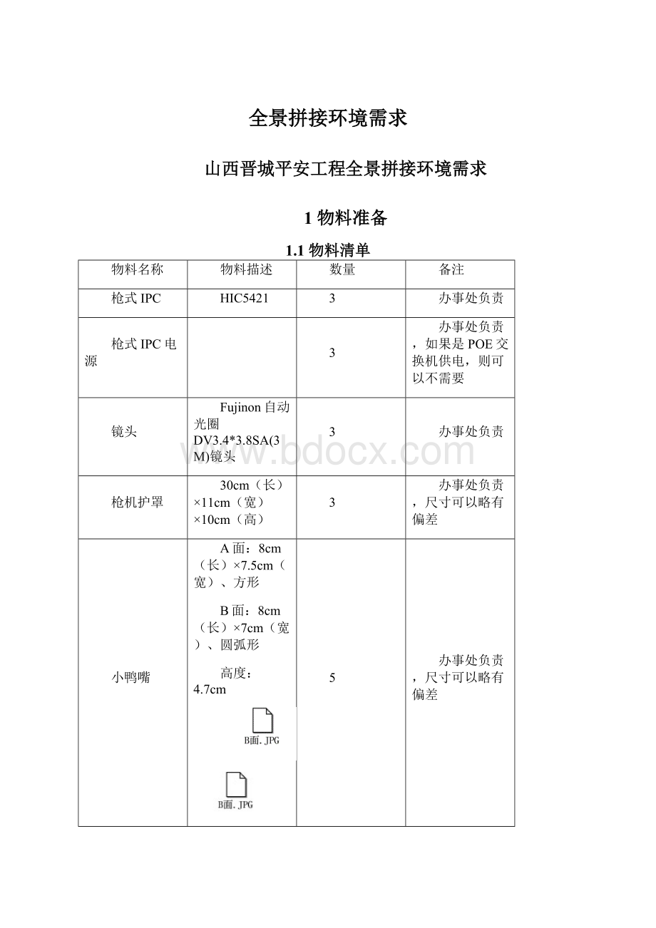 全景拼接环境需求.docx