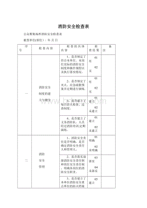 消防安全检查表.docx