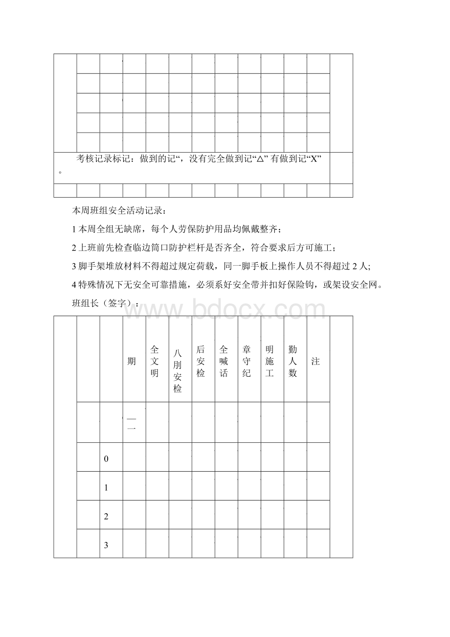 班组安全活动考核表.docx_第3页