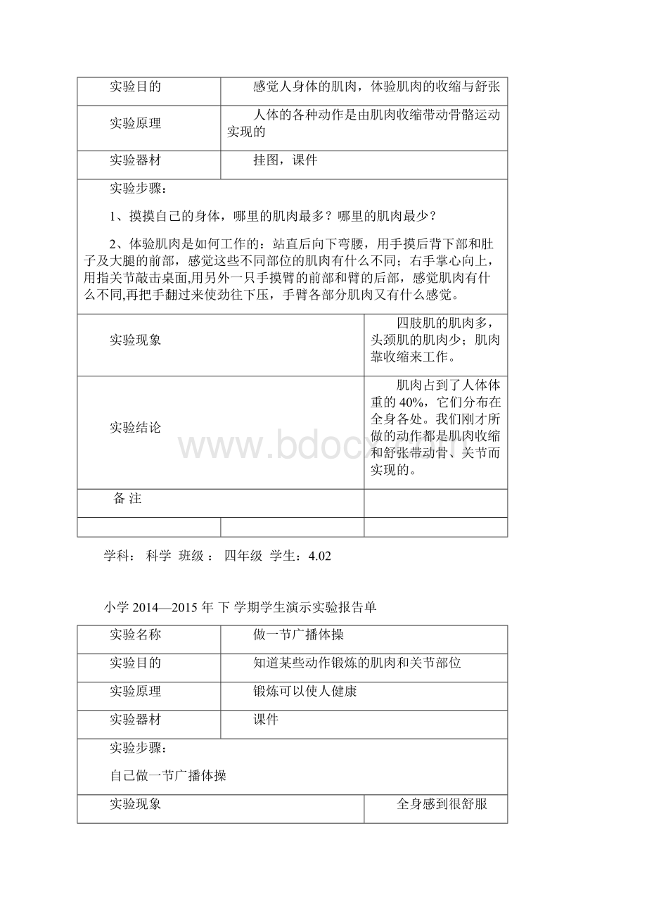 苏教版四年级科学下册演示实验报告资料文档格式.docx_第2页