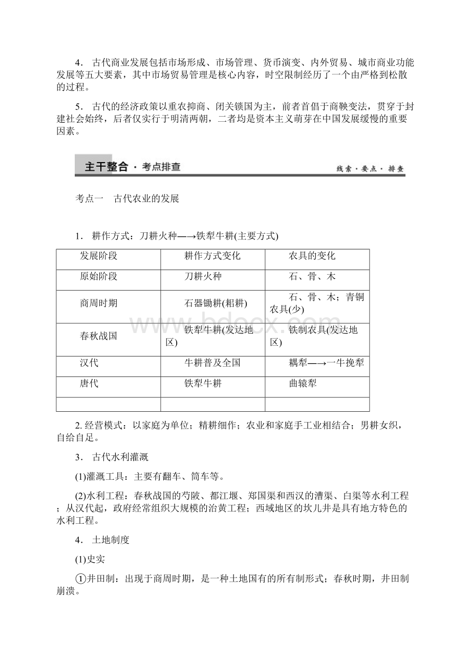 届高三历史二轮同步复习专题2《古代中国地农耕经济》第二部分.docx_第2页