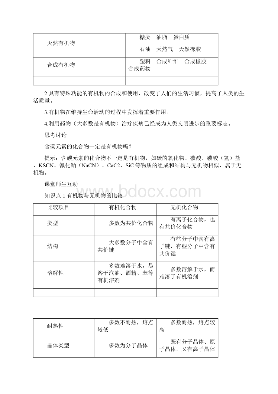 苏教版选修五11《有机化学的发展与应用》word教案.docx_第3页