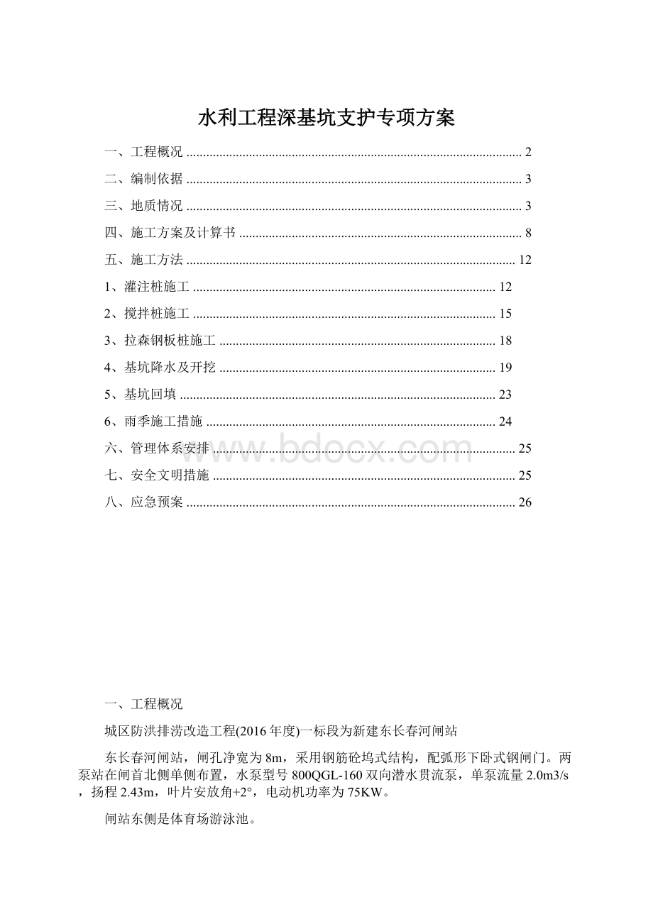 水利工程深基坑支护专项方案.docx_第1页