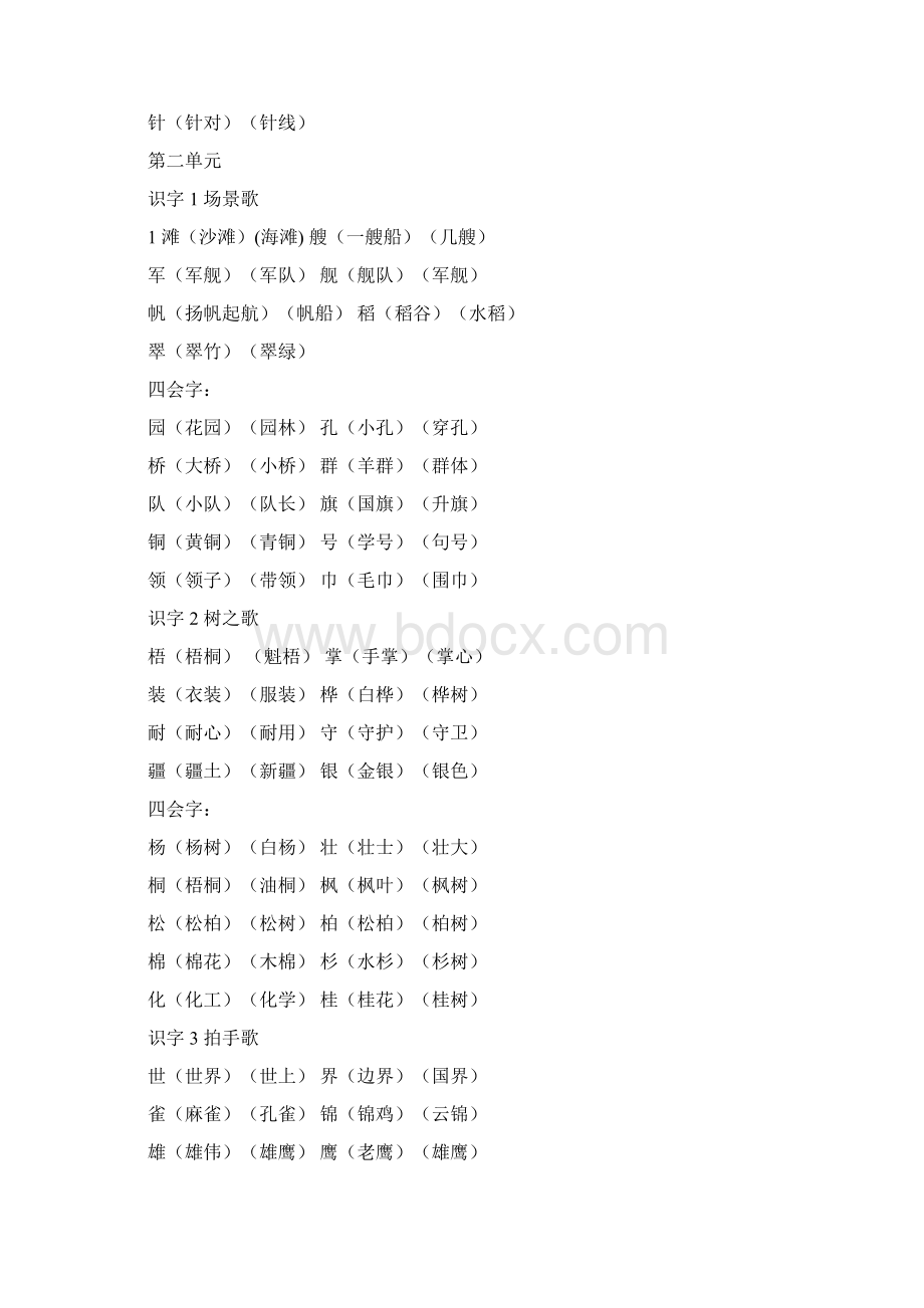 部编版二上语文所有生字组词.docx_第3页