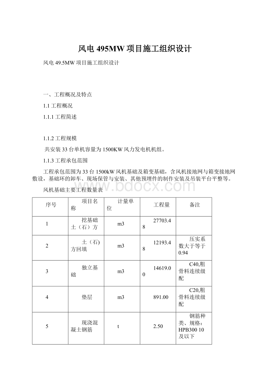 风电495MW项目施工组织设计.docx_第1页