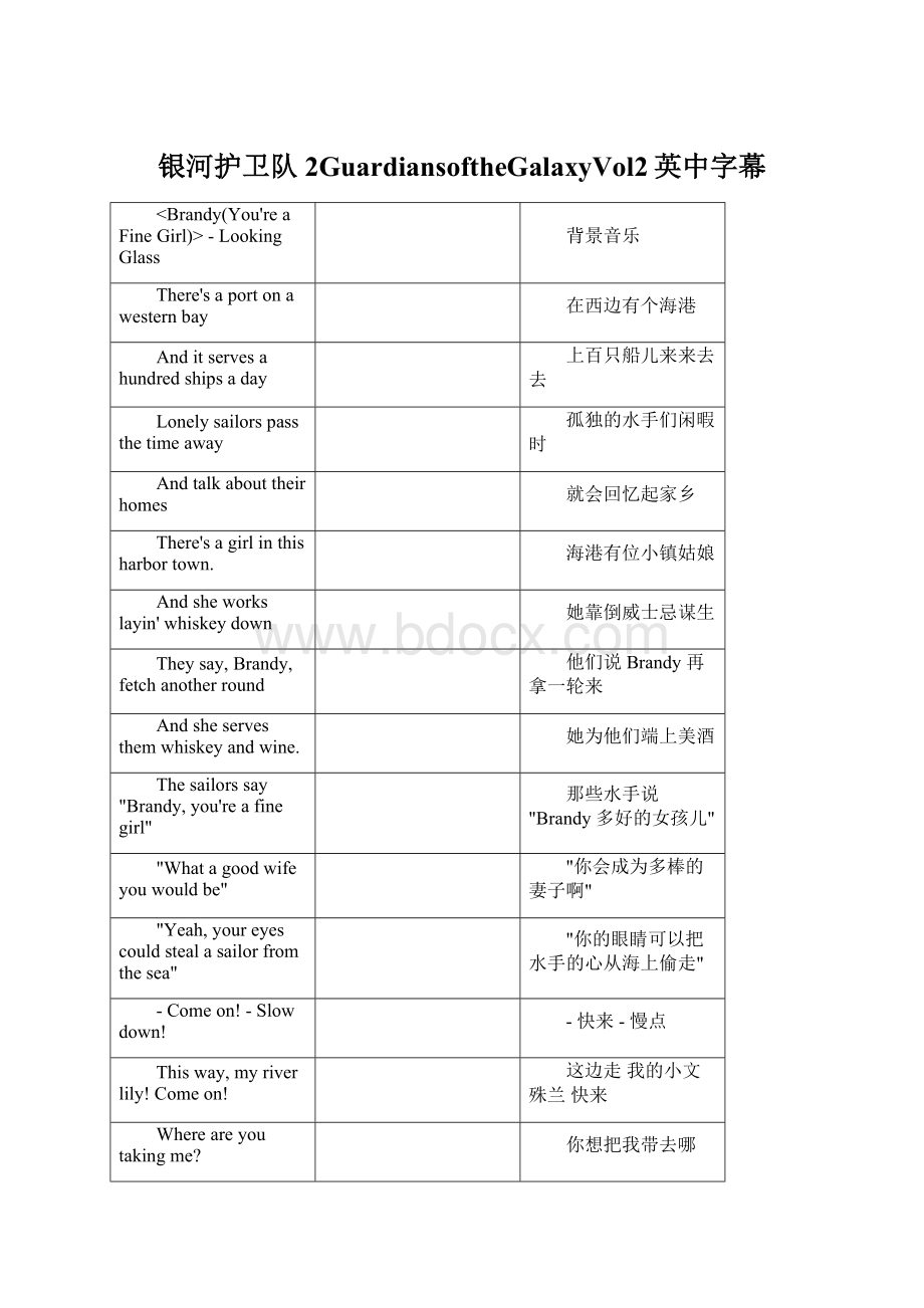 银河护卫队2GuardiansoftheGalaxyVol2英中字幕文档格式.docx_第1页