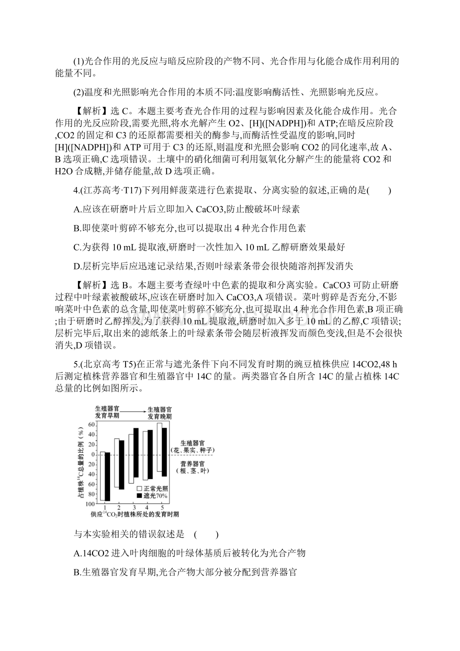 高考生物教材知识点回扣5光合作用.docx_第2页