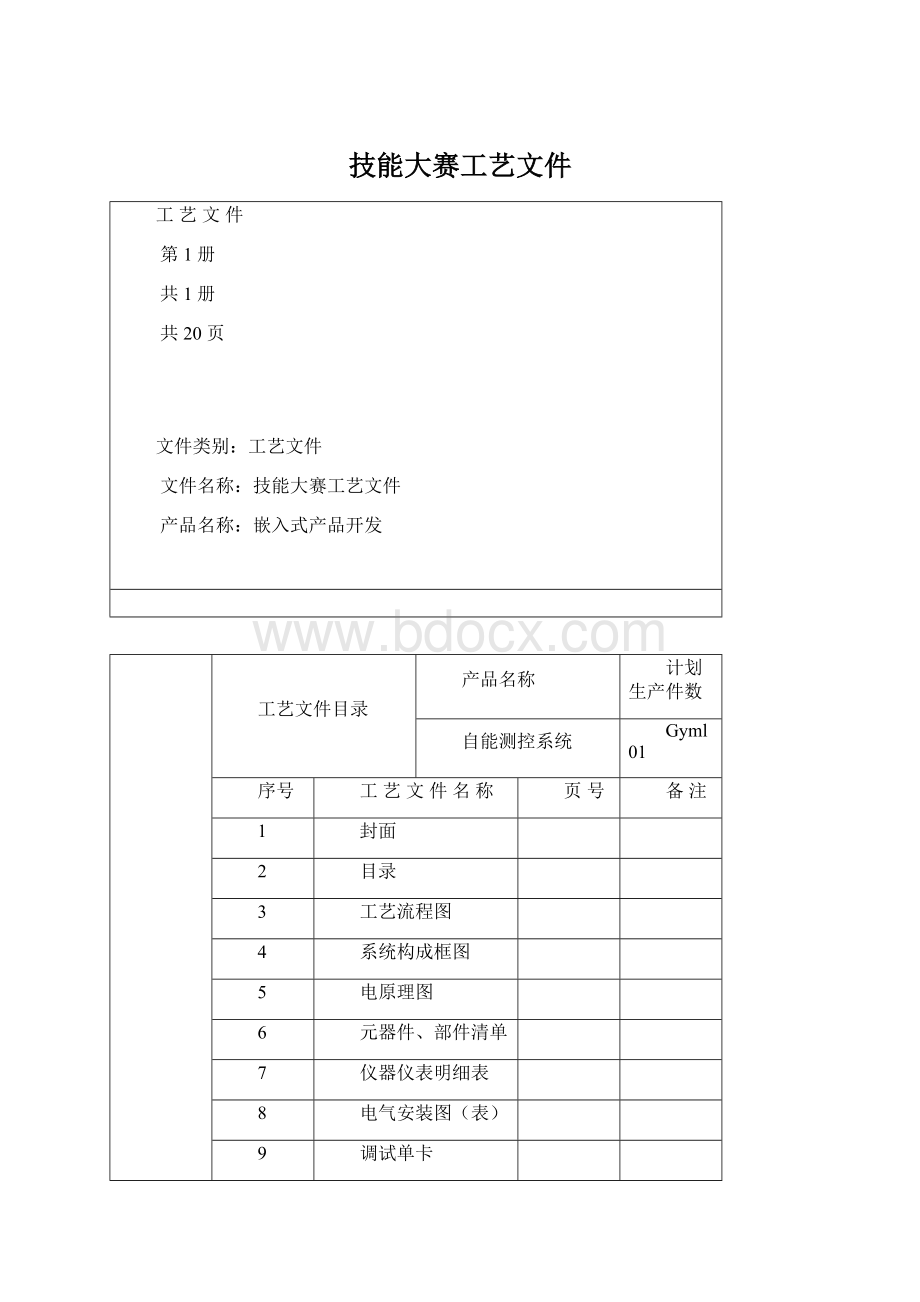 技能大赛工艺文件.docx_第1页