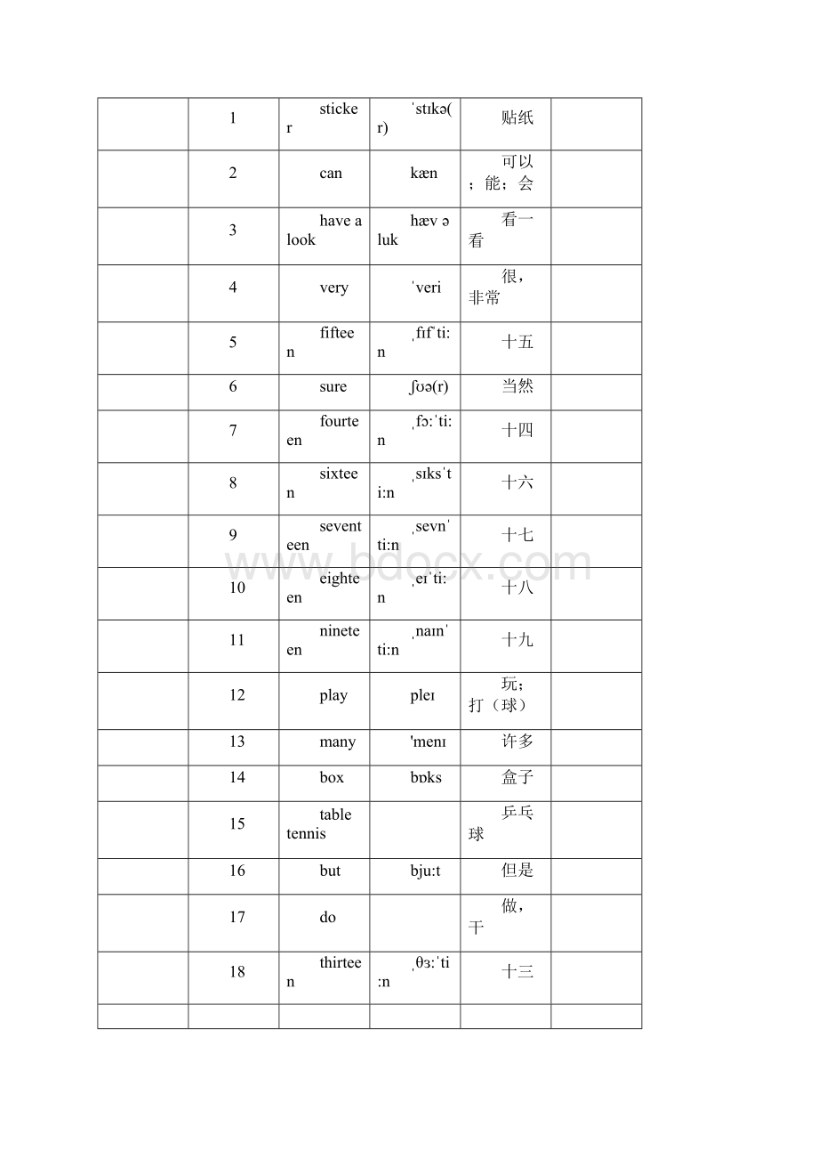 苏教版四年级上册英语单词全 直接打印.docx_第3页