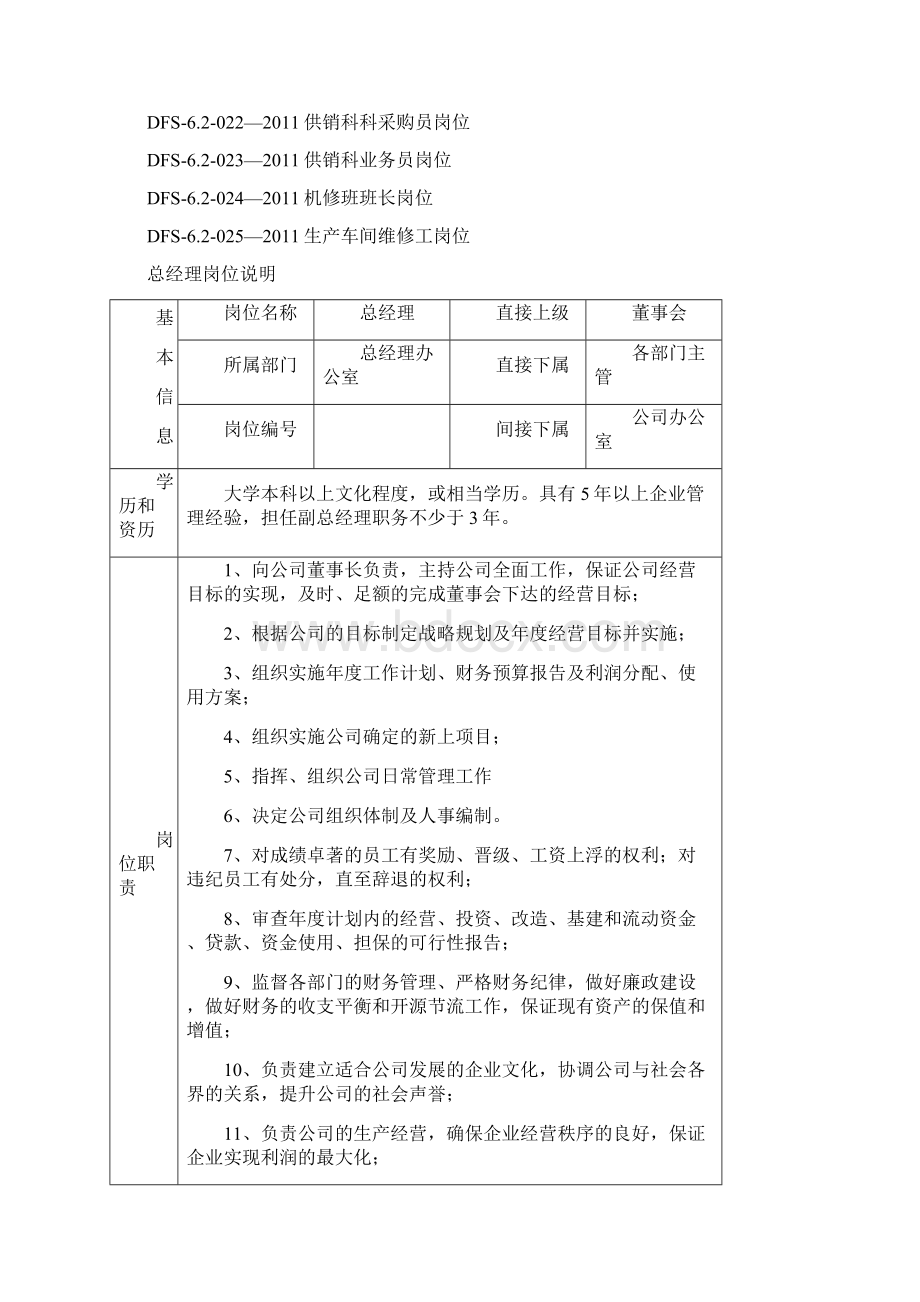 最新岗位职责说明书完整版Word文档下载推荐.docx_第3页