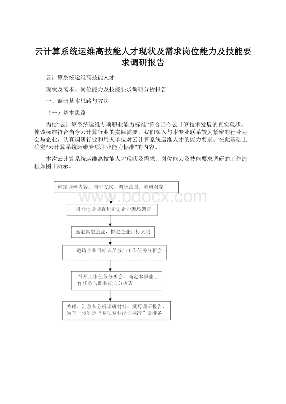 云计算系统运维高技能人才现状及需求岗位能力及技能要求调研报告Word文档格式.docx_第1页