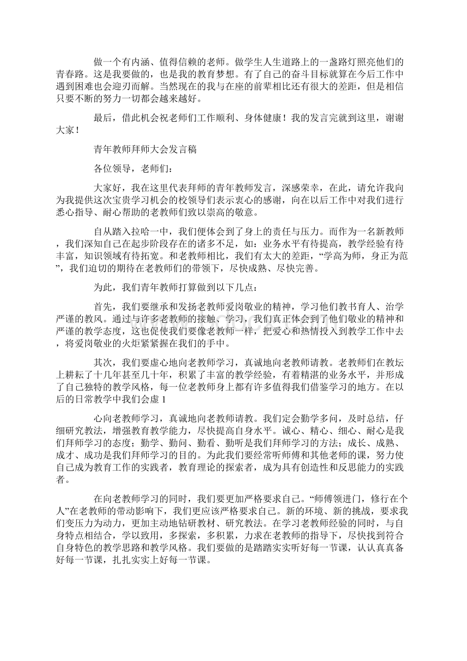 青年教师代表发言稿精选多篇.docx_第3页