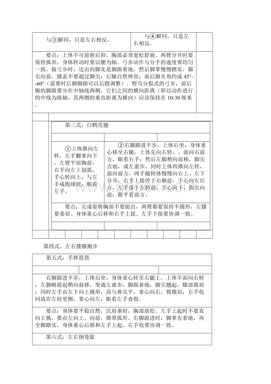 式太极拳图解及讲解Word下载.docx_第2页