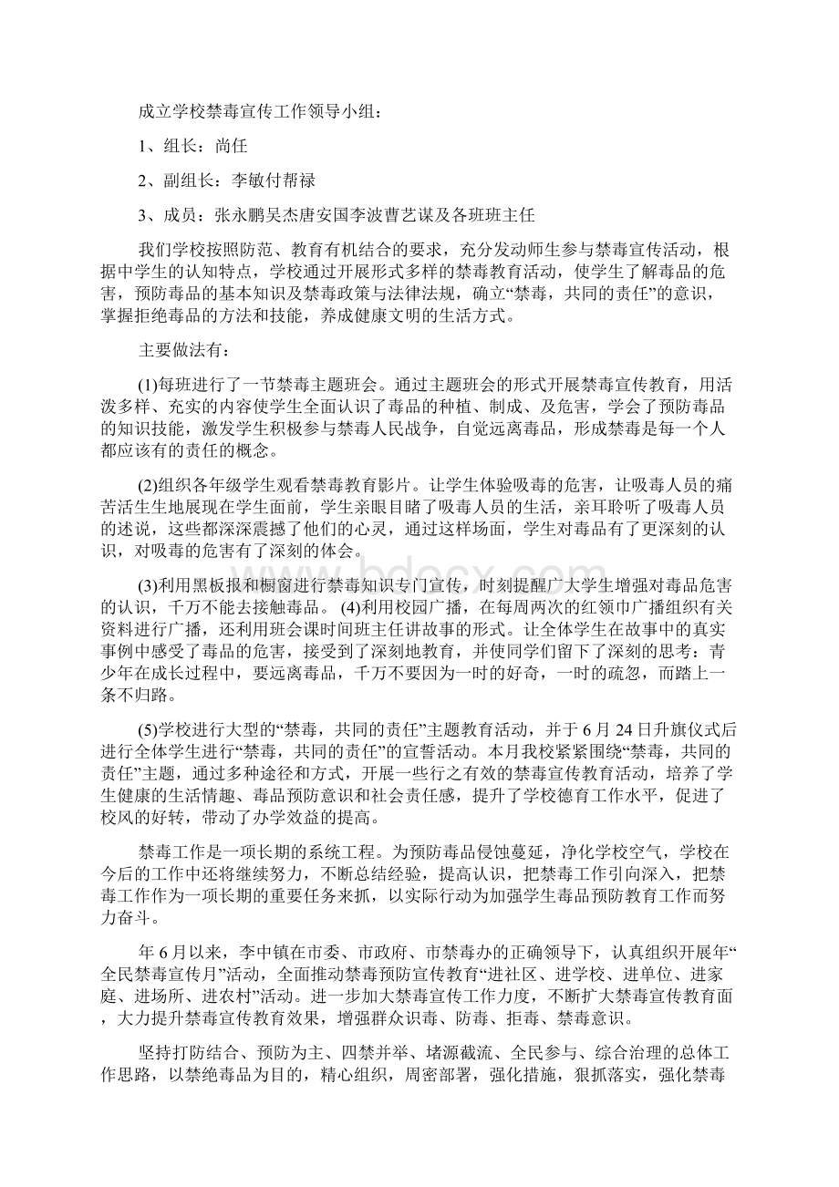 全民禁毒宣传月总结.docx_第2页