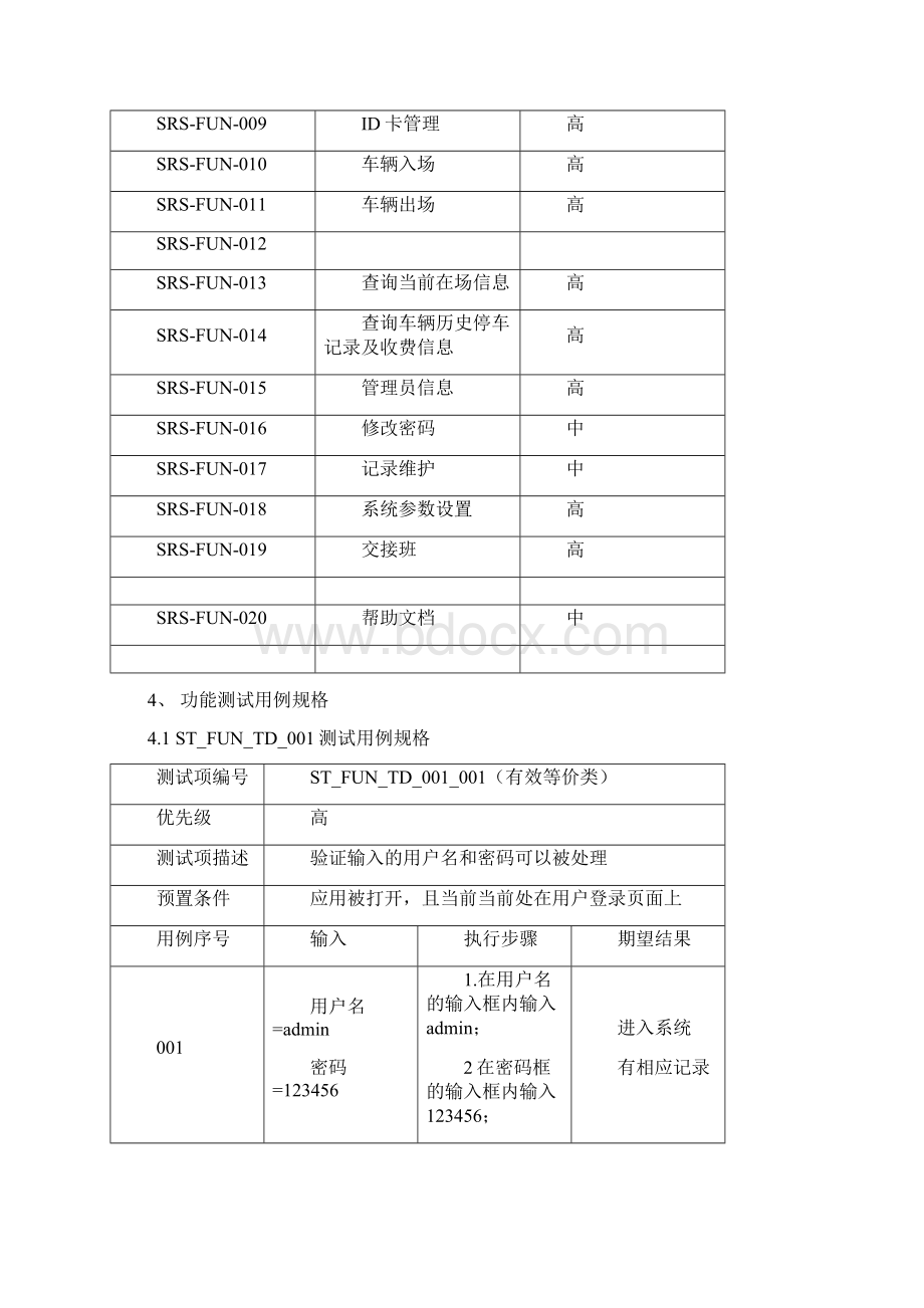 停车场管理系统测试用例设计报告草稿.docx_第2页