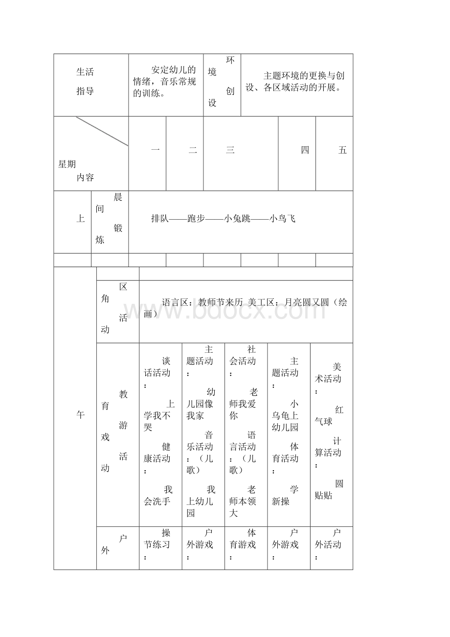 新安幼儿园小班第一周活动计划表Word格式文档下载.docx_第3页