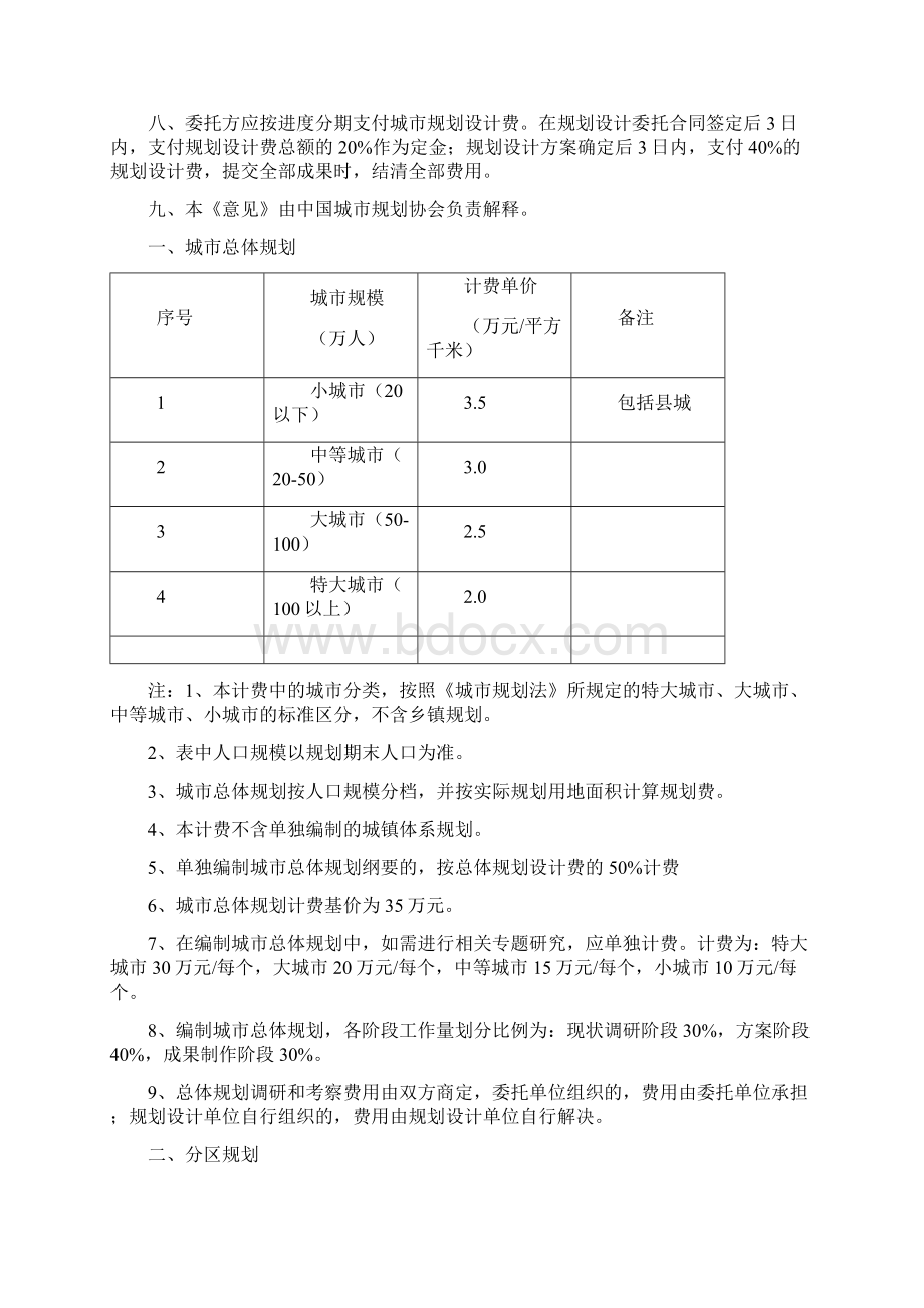 城市规划及景观设计收费标准国家.docx_第2页