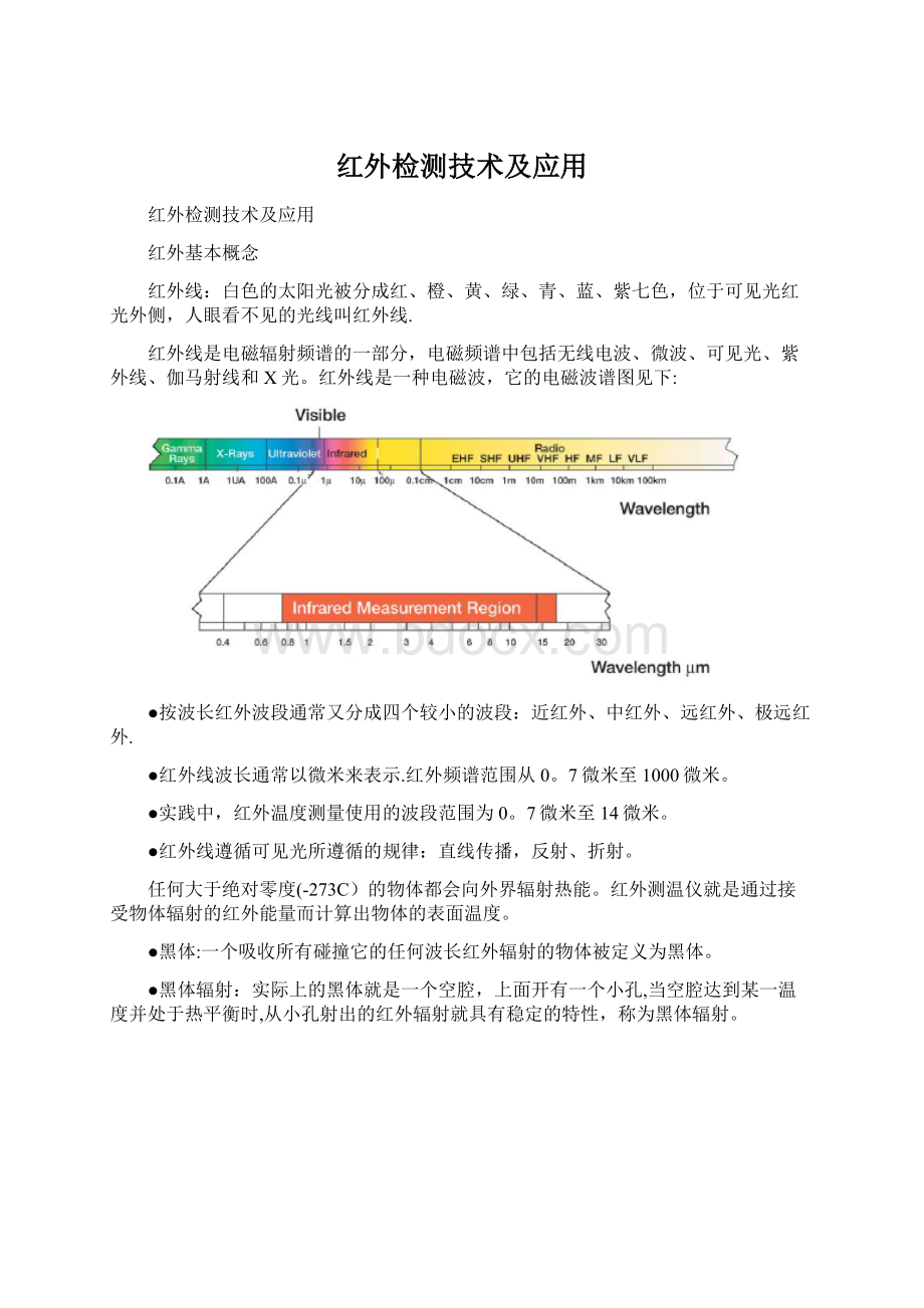 红外检测技术及应用Word文件下载.docx