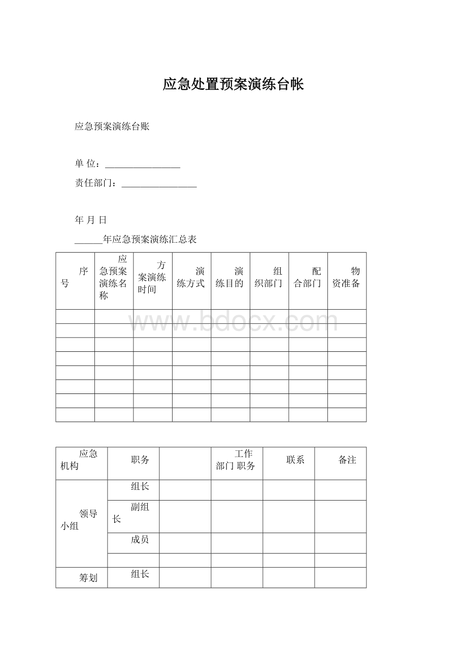 应急处置预案演练台帐.docx