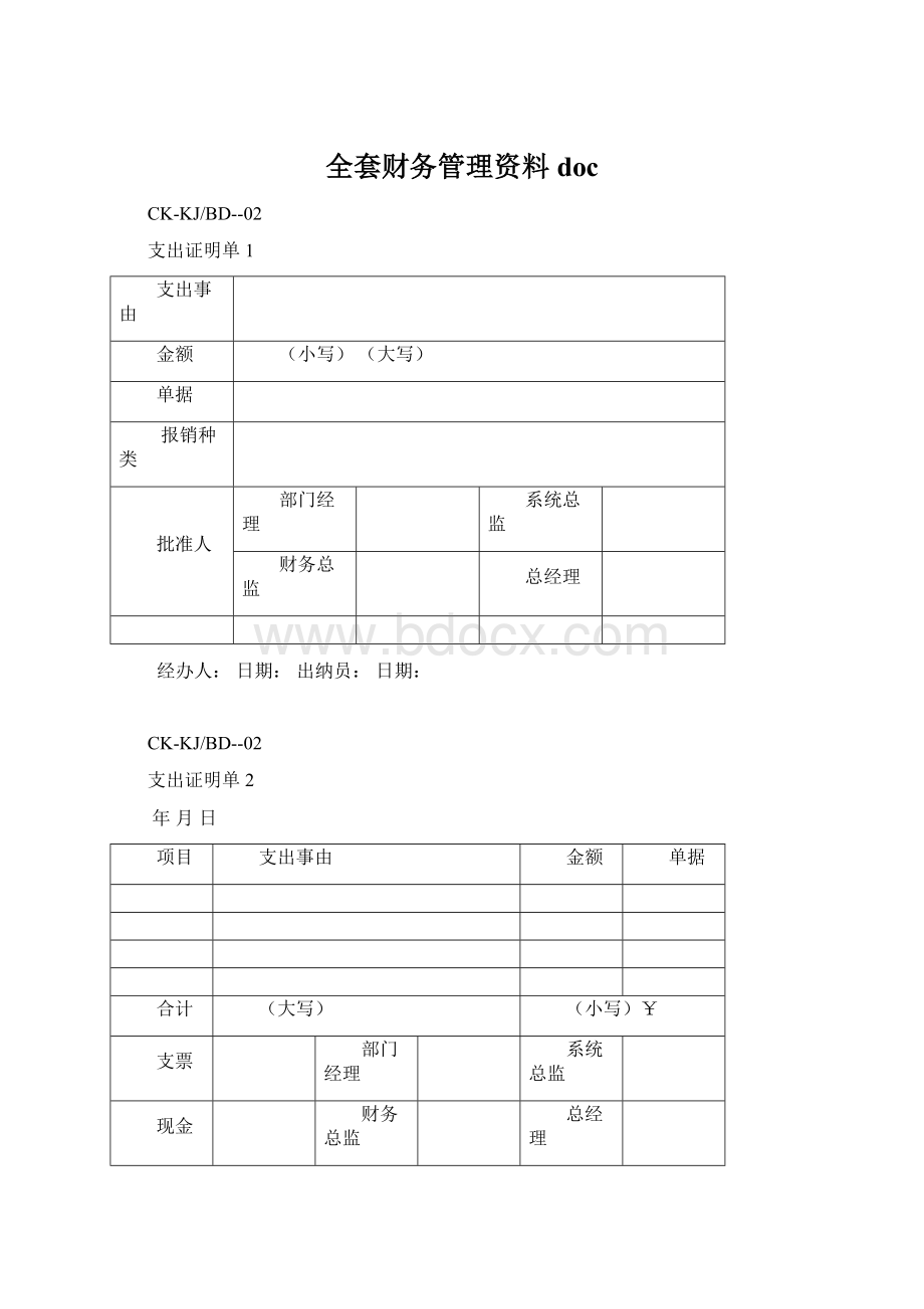 全套财务管理资料docWord文档格式.docx_第1页