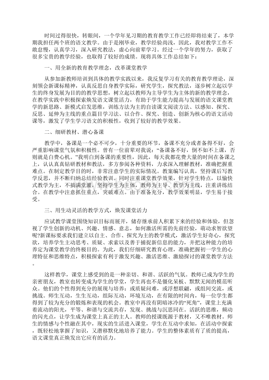 小学教师转正个人工作总结.docx_第2页