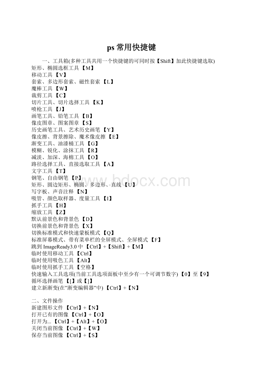 ps常用快捷键.docx_第1页