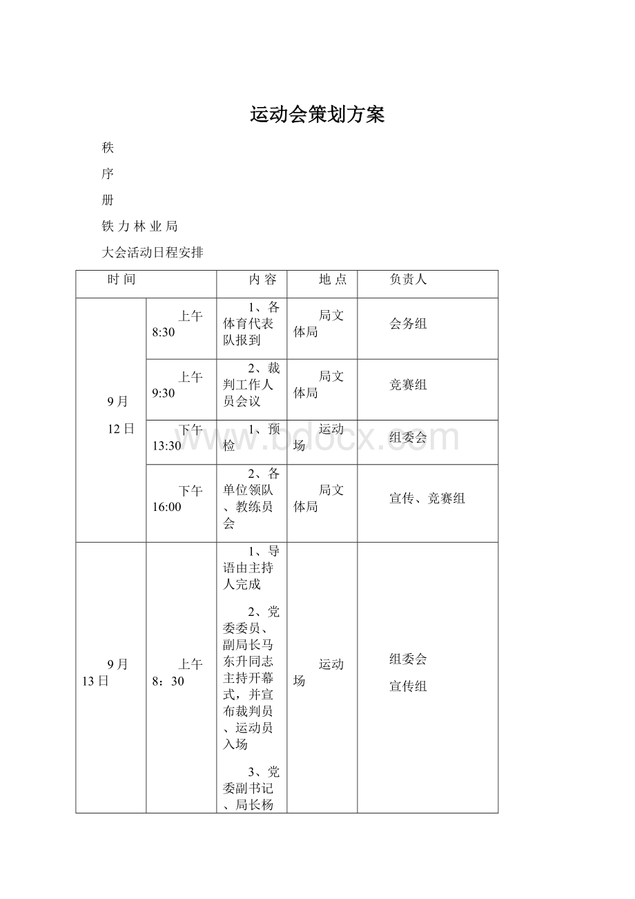 运动会策划方案Word文档格式.docx