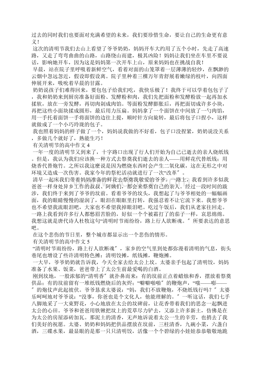 有关清明节的高中作文Word格式文档下载.docx_第2页