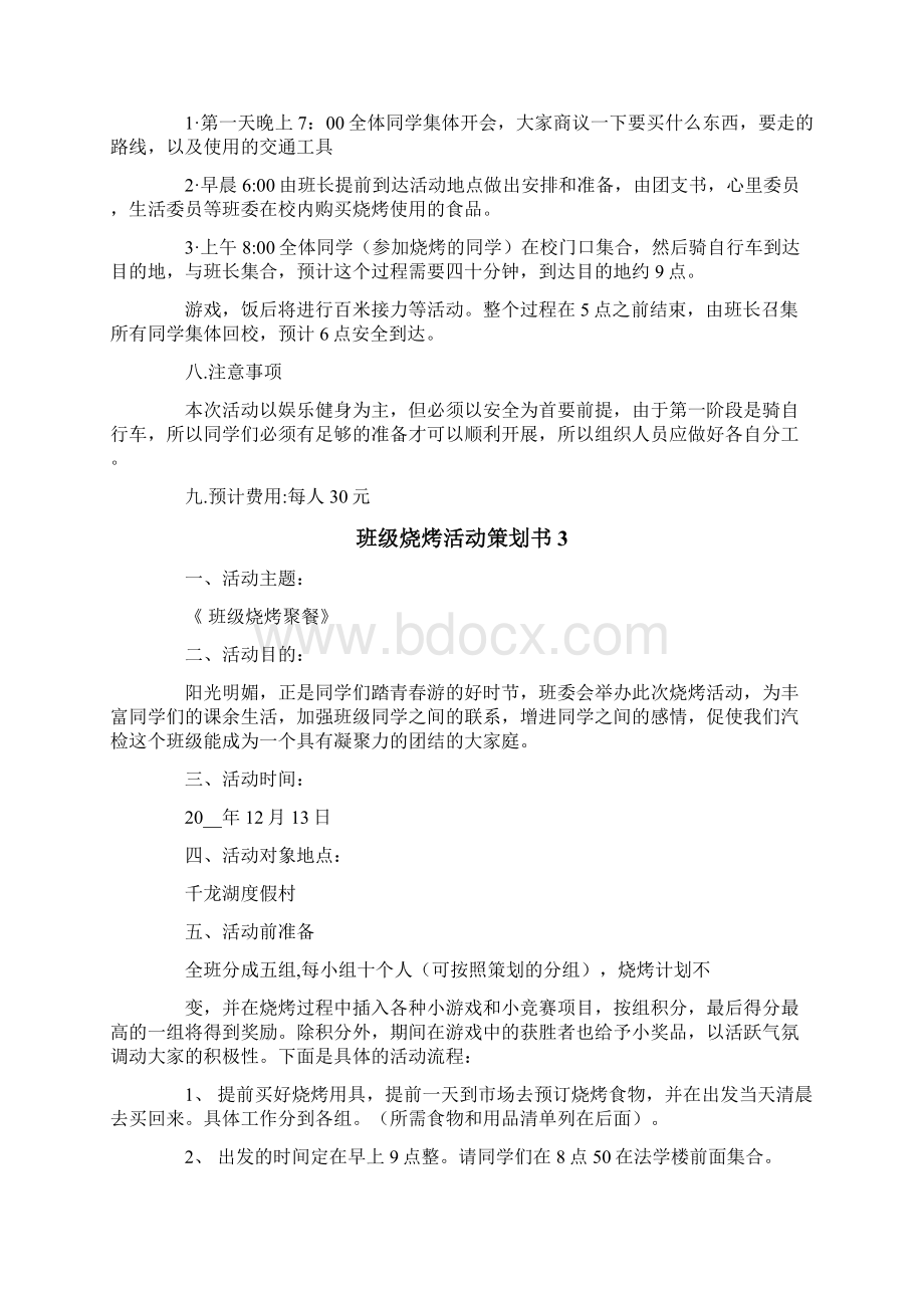 班级烧烤活动策划书Word格式.docx_第3页