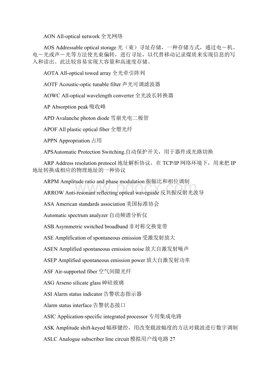 光通信超全缩略语解读Word下载.docx_第3页