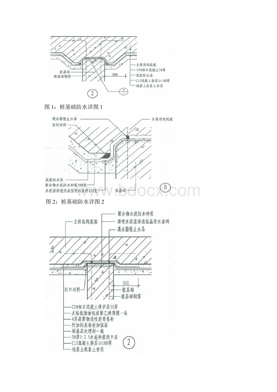 桩基桩头防水施工方案模板.docx_第2页