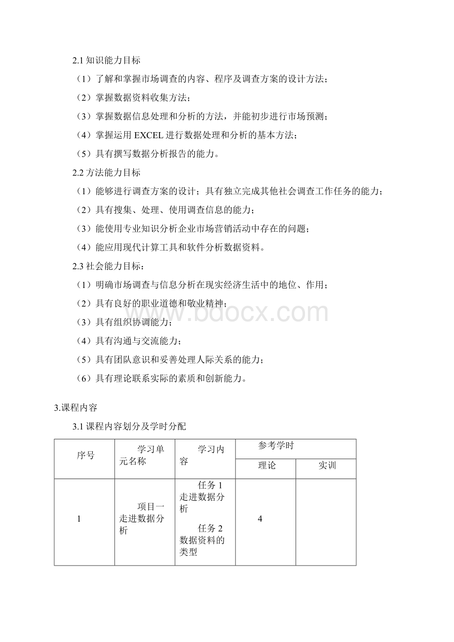 《数据分析》课程标准.docx_第2页