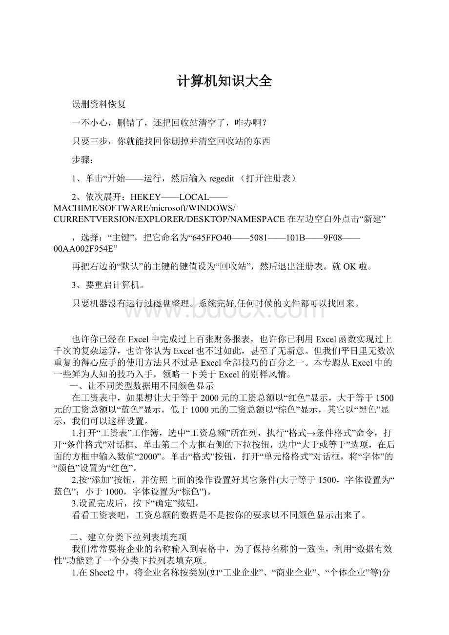 计算机知识大全文档格式.docx