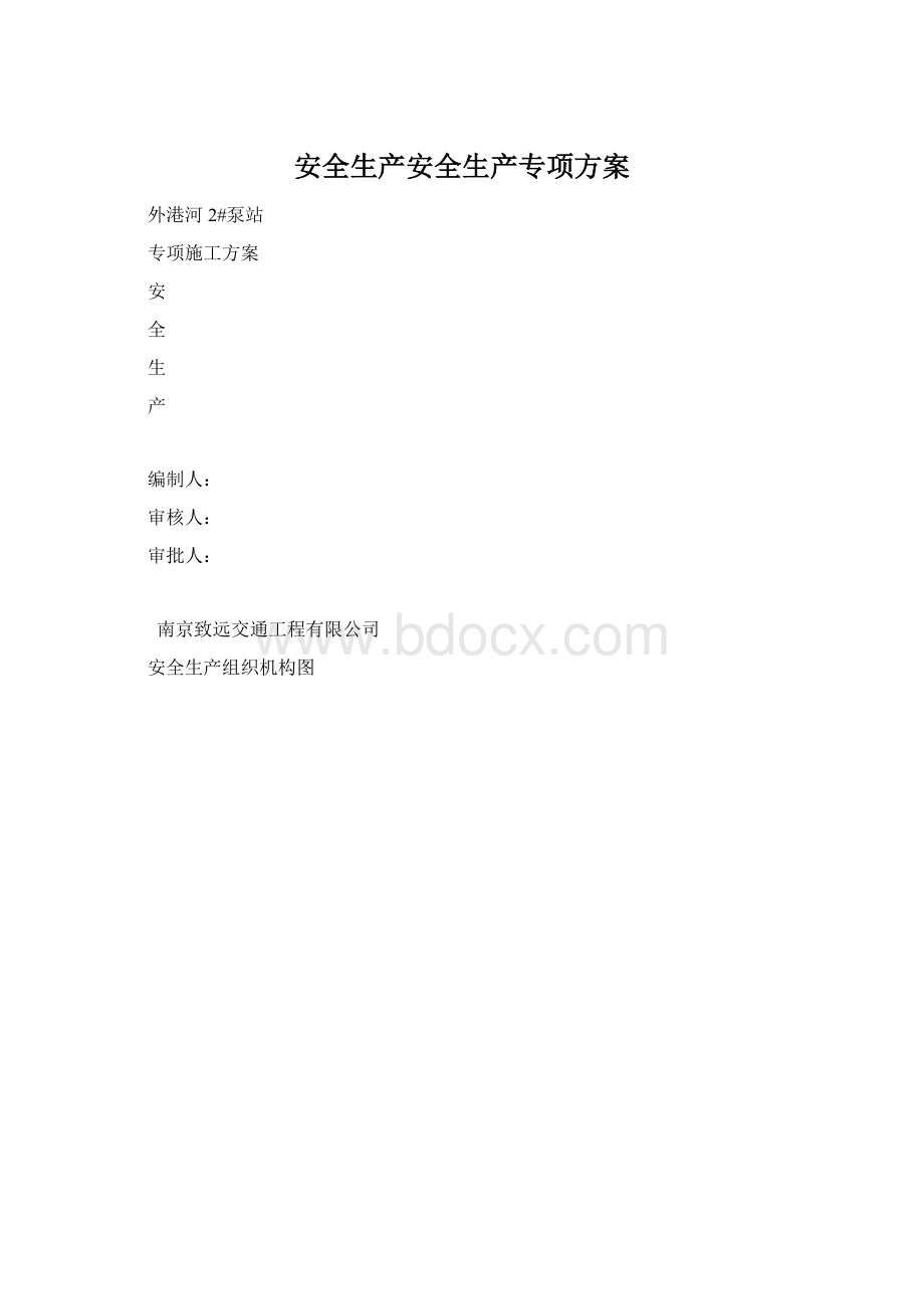 安全生产安全生产专项方案文档格式.docx