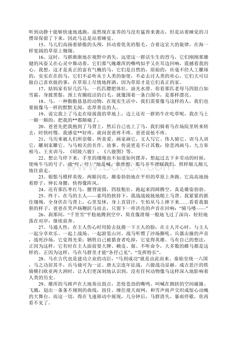 关于马的唯美句子文档格式.docx_第2页