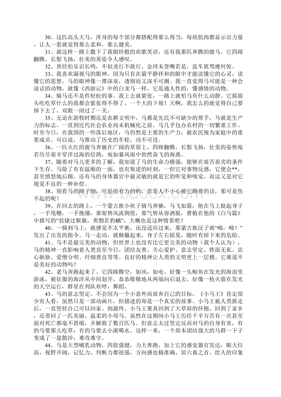 关于马的唯美句子文档格式.docx_第3页