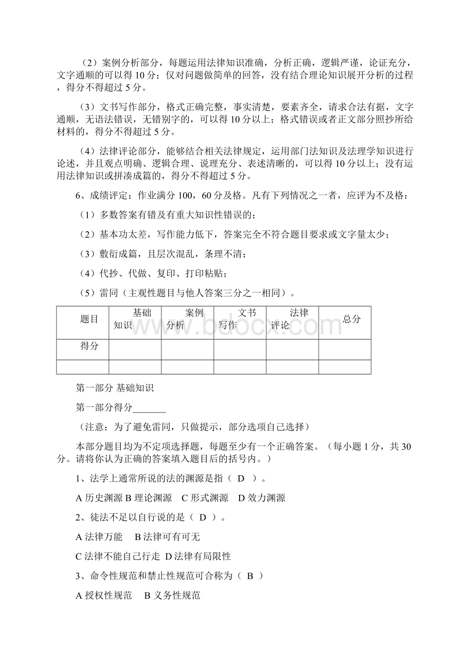 春季法学专科毕业大作业参考整理Word格式.docx_第2页