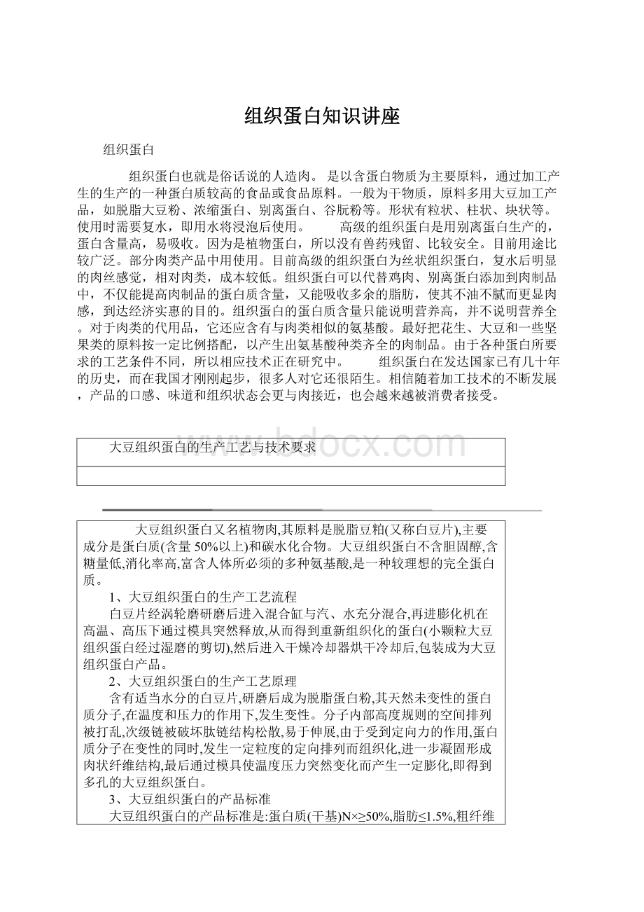 组织蛋白知识讲座.docx