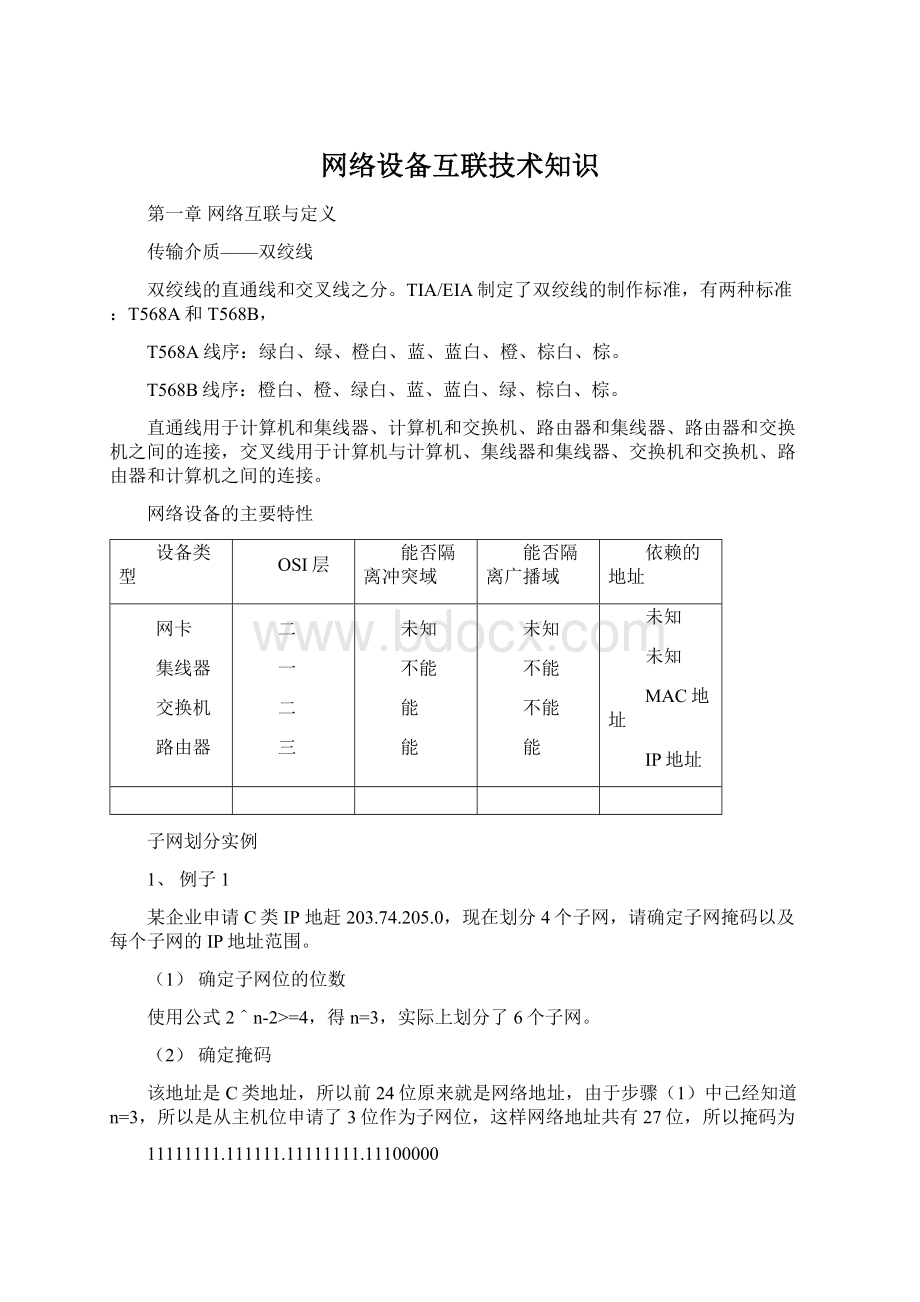 网络设备互联技术知识Word文档下载推荐.docx