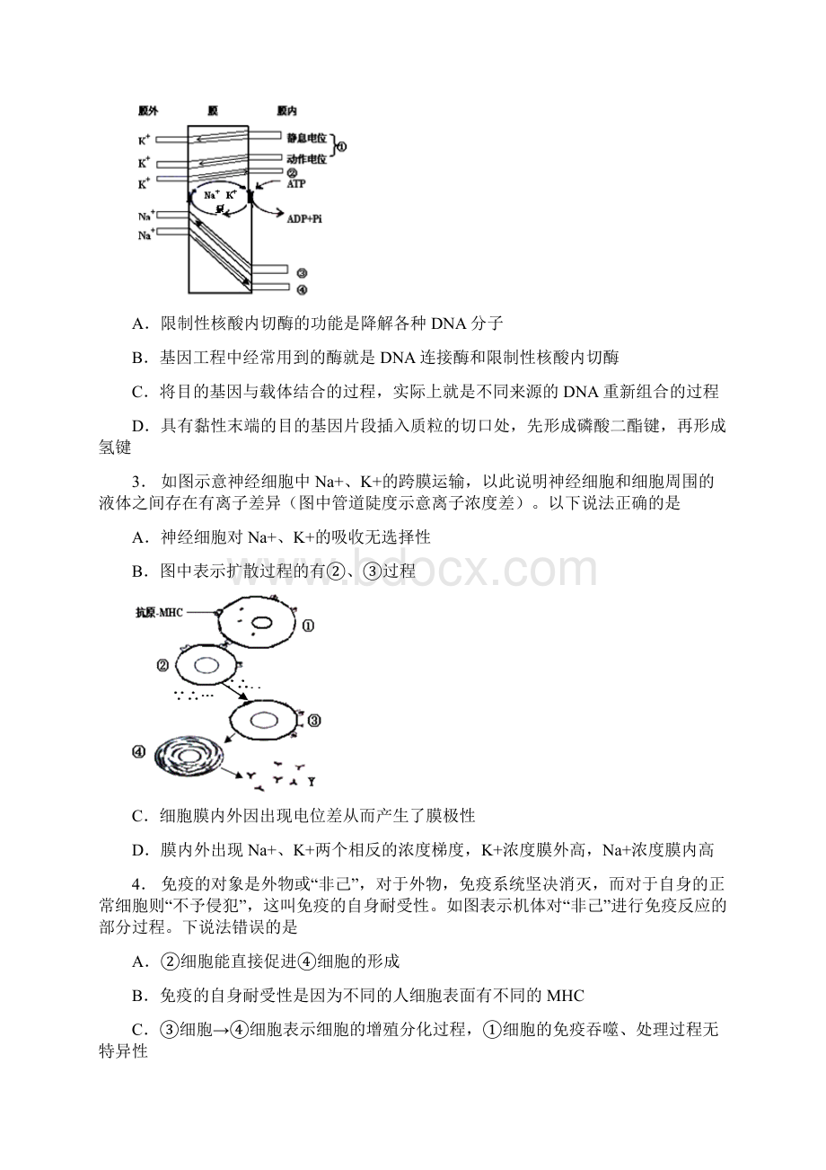 浙江高考理科综合模拟试题6精华版.docx_第2页