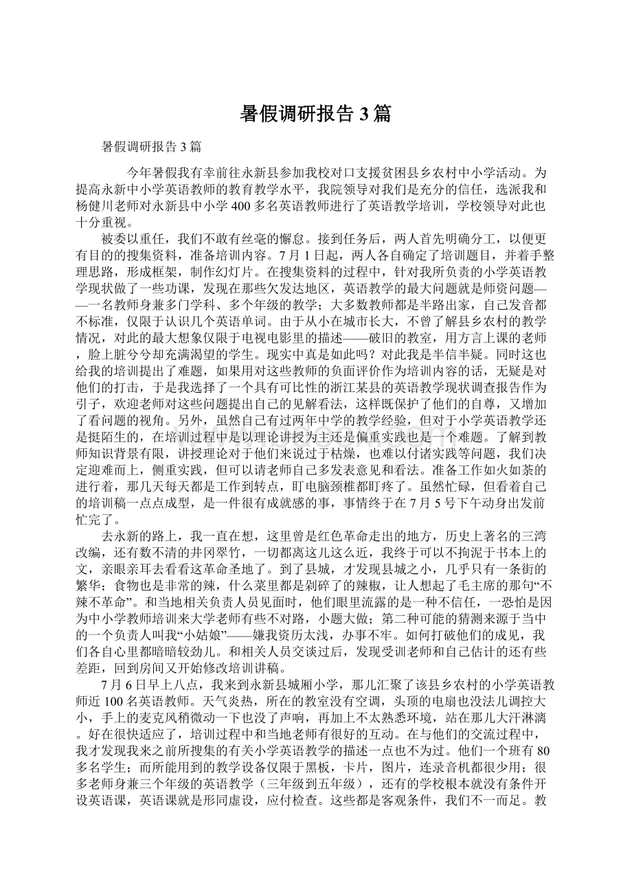 暑假调研报告3篇.docx_第1页