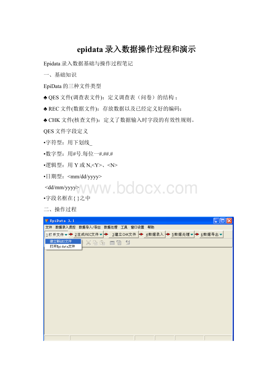 epidata录入数据操作过程和演示.docx