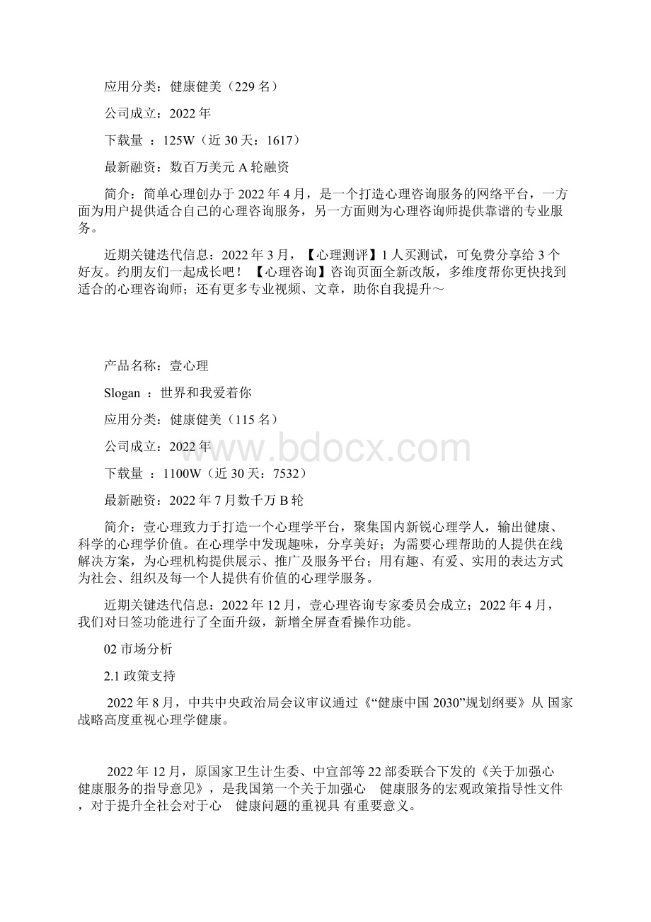 竞品分析报告简单心理 VS 壹心理Word下载.docx_第3页